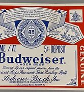 Image result for Budweiser Can Label