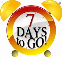 Image result for 7 Days to Go PNG