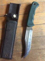 Image result for Old Timer Hunting Knife Green Rubber Handle