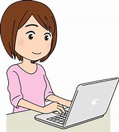 Image result for Person at Computer Clip Art