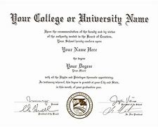Image result for Printable College Degree Certificates