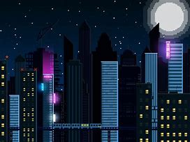 Image result for Moon Over the City of Miami Pixel Art