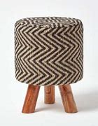 Image result for Small Black Footstool Round