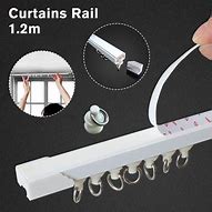 Image result for Adhesive Curtain Track
