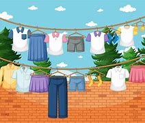 Image result for Hanging Clothes Cartoon