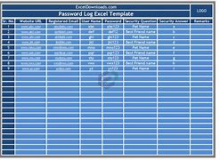 Image result for Password Log Template Free