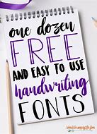 Image result for Handwriting Print Fonts Free