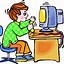Image result for Girl at Computer Clip Art