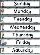 Image result for Days of the Week for Kindergarten Poster