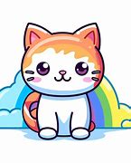 Image result for Rainbow Cat Drawing