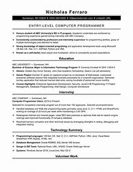 Image result for Computer Programmer Resume