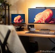 Image result for Dual Monitor Computer Desk