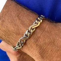 Image result for Two Tone Gold Men's Bracelet