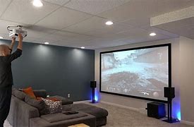 Image result for Living Room with Projector Screen