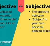 Image result for Definition of Subjective and Objective