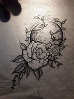 Image result for Moon Rose Drawing