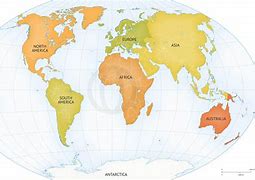 Image result for A Map Showing the Continents