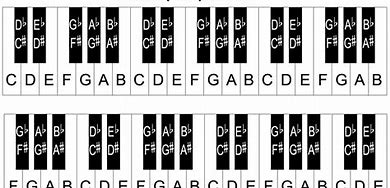 Image result for Piano Key Chart