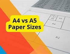 Image result for A5 Paper Size Compared to A4