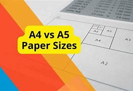 Image result for A4 A5 Size
