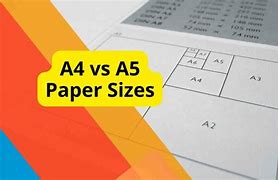 Image result for A5 Paper Compared to A4