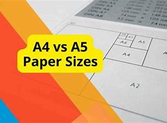 Image result for A4 and A5 Paper Size