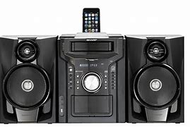 Image result for Sharp Stereo System 5 CD 100 Watts with Subwoofer and iPod