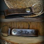 Image result for Personalised Key Chain Leather