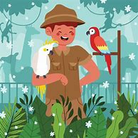Image result for Zookeeper Cartoon in the Zoo