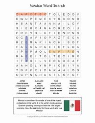 Image result for Mexico Word Search