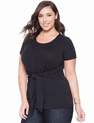 Image result for Tie Front Tops for Plus Size Women