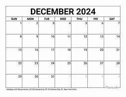 Image result for December 2024 Calendar