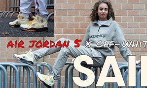 Image result for Jordan $5 Off White Sail Outfit