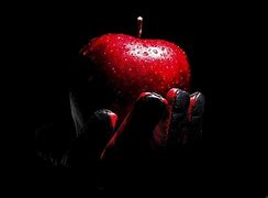 Image result for Red Apple Dark Background