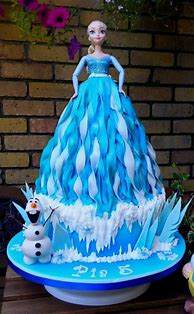 Image result for Frozen Elsa Doll Cake
