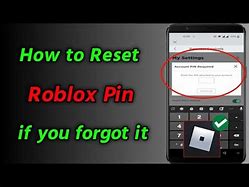 Image result for Forgot Roblox Account Pin
