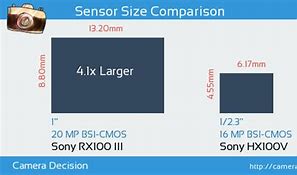 Image result for RX100 Sensor Size