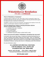 Image result for Federal Whistleblower Act Poster