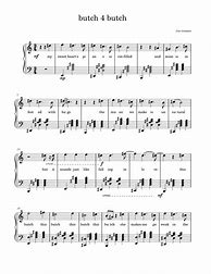Image result for Butch 4 Butch Piano Notes