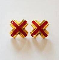 Image result for Gold Letter X Earrings