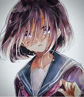 Image result for Sad Anime Girl with Short Hair