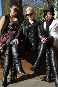 Image result for Women in Leather Boots