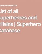 Image result for All Super Heroes and Villains