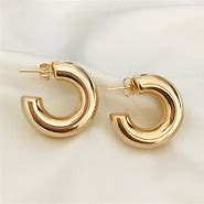 Image result for 18K Gold Hoop Earrings