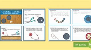 Image result for Sewing On a Button KS2