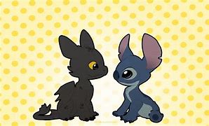 Image result for Stitch and Toothless Meet