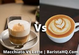 Image result for Macchiato vs Latte