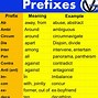 Image result for Prefix Extra Examples