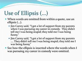 Image result for How to Use Ellipses in Quotes
