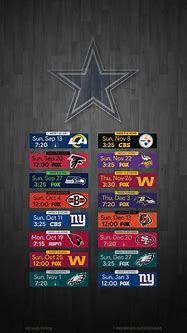 Image result for Dallas Cowboys Schedule States
